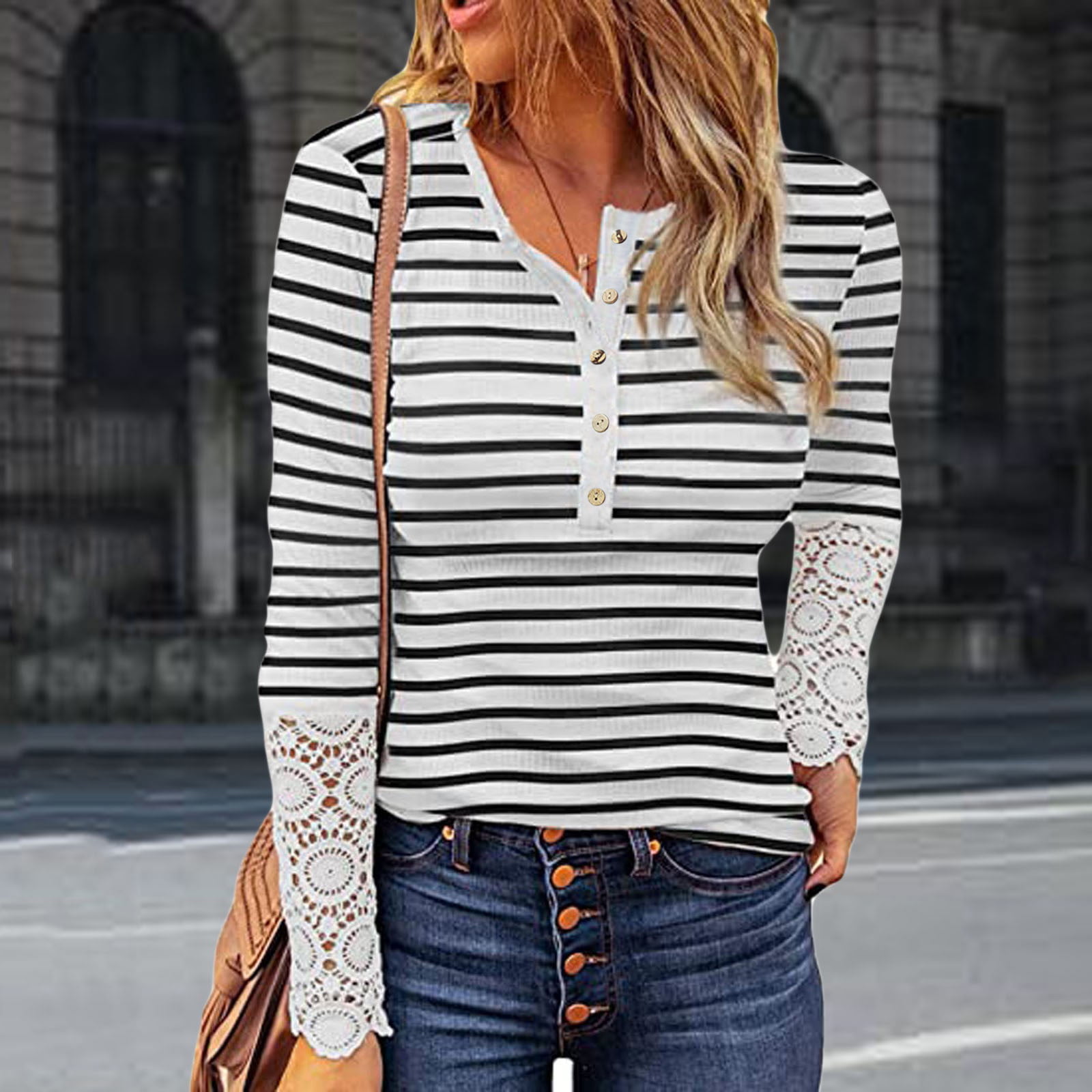 Maison Scotch Shirt Blouse pink-natural white striped pattern simple style Fashion Blouses Shirt-Blouses 
