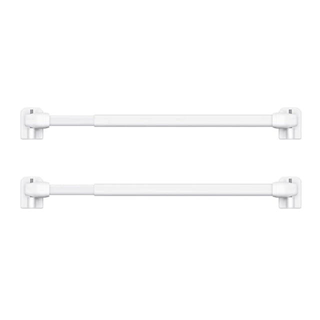 Maoww 2 Pieces Adjustable Curtain Rod Extendable Bars Pole Without Drilling Hanging Rods Self for Home Bathroom Hotel
