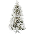 thumbnail image 3 of Fraser Hill Farm 10' Flocked Snowy Pine Artificial Christmas Tree with Smart String Lighting, 3 of 16