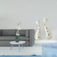 thumbnail image 2 of Figura artística moderna y creativa de una chica bailando con un gato, ideal para dormitorio, oficina, comedor, repisa de chimenea, mesa de centro, re, 2 of 8