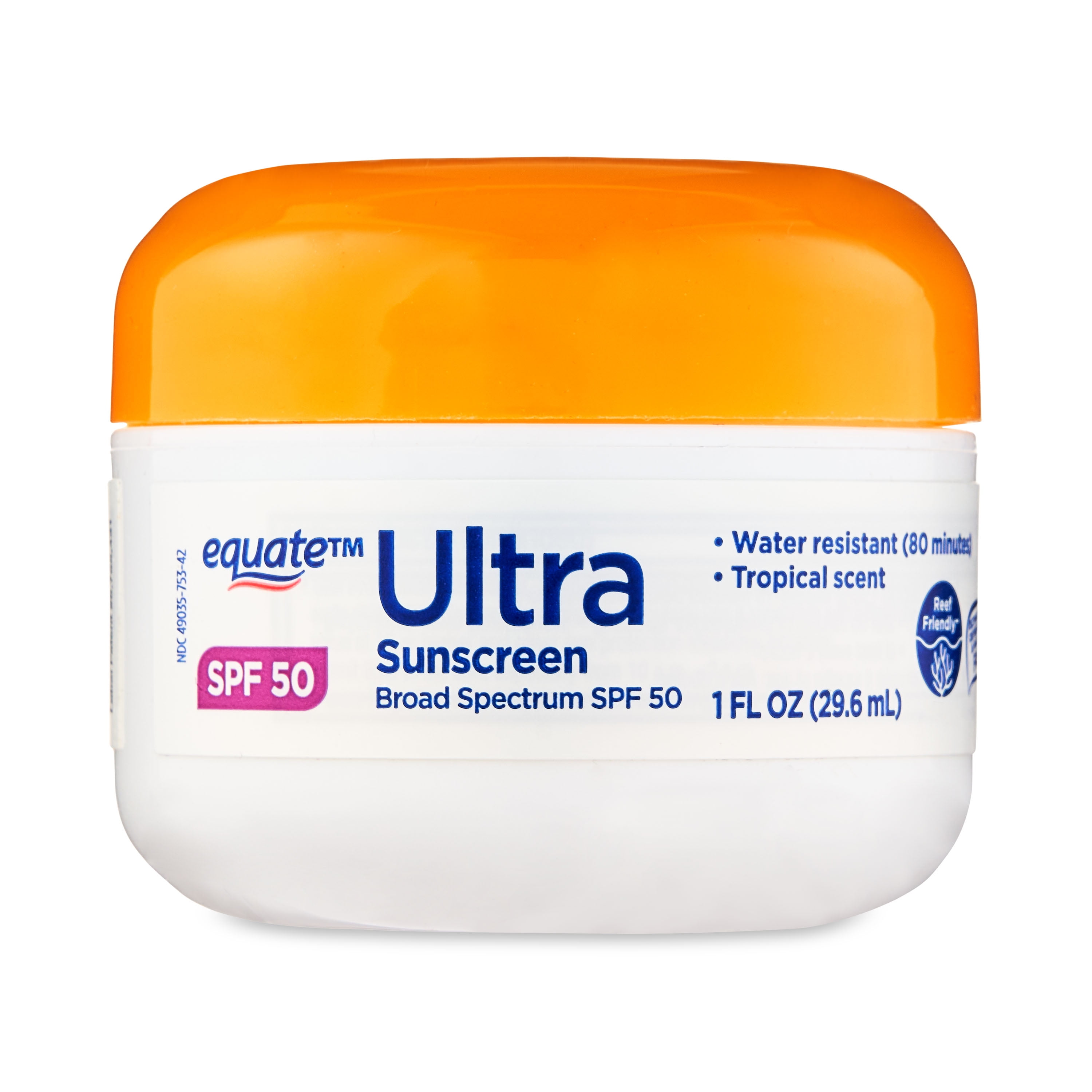 Equate Broad Spectrum Ultra Protection Zinc Sunscreen Lotion, SPF 50, 1 fl oz