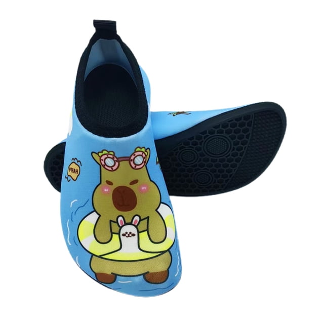 TIEVOSA Espadrilles d'Extérieur pour Garçons Chaussures à Imprimé Cartoon pour Enfants de 1,5 à 9 Ans pour Activités Intérieures et à Domicile pour 6-7 Ans (Bleu)