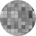 thumbnail image 1 of Ahgly Tapis Rond d'Intérieur à Motifs Gris Fumé, 7 Pieds Rond, 1 of 6