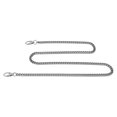 thumbnail image 3 of 8 Pcs 1.2m Aluminum Curb Chain Rustproof Twisted Links Oval Buckle Bag Chain For DIY Jewelry Making Silver Black, 3 of 14