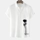 thumbnail image 2 of Hombres Casual Patchwork Botones Playa No posicionamiento Estampado Turndown Camisa de manga corta Blusa Pompotops  oipoqjl48225, 2 of 9