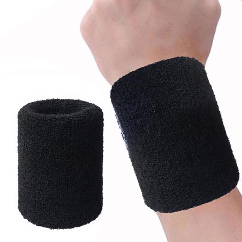 Unisex Cotton Elastic Thick Wristband Wrist Towel Sweat Absorbent Gym Sport Gift 