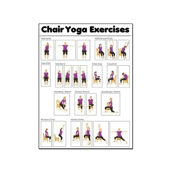 Posters Posters Chair Yoga Practice Poster for Seniors Yoga Room Poster Canvas Painting Posters And Prints Wall Art Pictures for Living Room Bedroom Decor