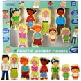 thumbnail image 1 of Juego de figuras magnéticas de madera VEBO, 22 piezas, para azulejos magnéticos, 1 of 7