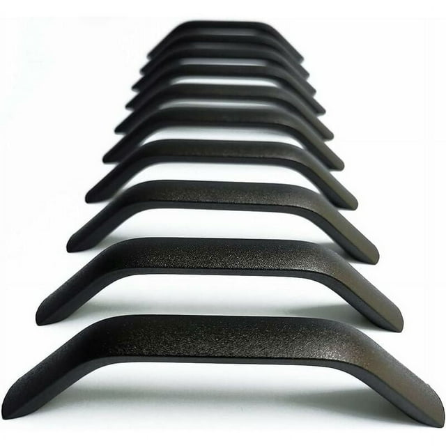 10X manijas de puerta perillas de cajón manijas de gabinete de cocina cajón de armario muebles de dormitorio tirador negro distancia central 160mm