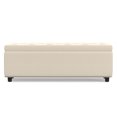 thumbnail image 3 of Hamilton 48" Wide Transitional Storage Ottoman in Natural Linen-Look Fabric, 3 of 14