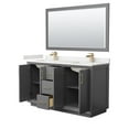 thumbnail image 7 of Wyndham Collection WCF414160DKGWQUNSM58 Strada 60" Free Standing Double Basin Vanity Set -, 7 of 7