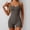 Grey, variant on Laipiong Jumpsuits for Women Casual Summer Sleeveless Spaghetti Strap Solid Ribbed Rompers Stretchy Slim Fit Leggings Daily Wear Yoga Outfits
