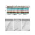 thumbnail image 4 of Valances for Windows Turquoise Brown Gradient Rod Pocket Cafe Window Treatments Valance Curtains for Kitchen Bathroom Laundry Basement Windows 42"x18", 4 of 9