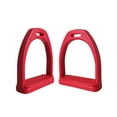 thumbnail image 1 of Decodeary Pack of 2 Animal Riding Stirrup Professional Solid Color Reusable Adult Children Rubber Pad Non-slip Stirrups Gifts Red Small, 1 of 6