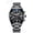 Steel Band Black, variant on Pilot Military Watches Men's Complications Automatic Watch Luminous Calendar Moon Phase 24-Hours Black