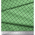thumbnail image 2 of Soimoi Green Cotton Voile Fabric Diagonal Check Fabric Prints By Yard 42 Inch Wide, 2 of 3