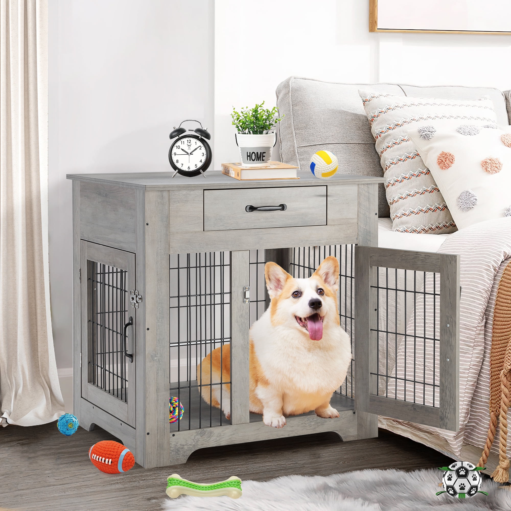 Say Goodbye to Wire Crates With the Chic Wooffy Dog House
