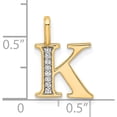 thumbnail image 4 of 10K Yellow Gold Diamond Letter K Initial Pendant (Width 11.79) (Length 15.64) - Jbsp, 4 of 5