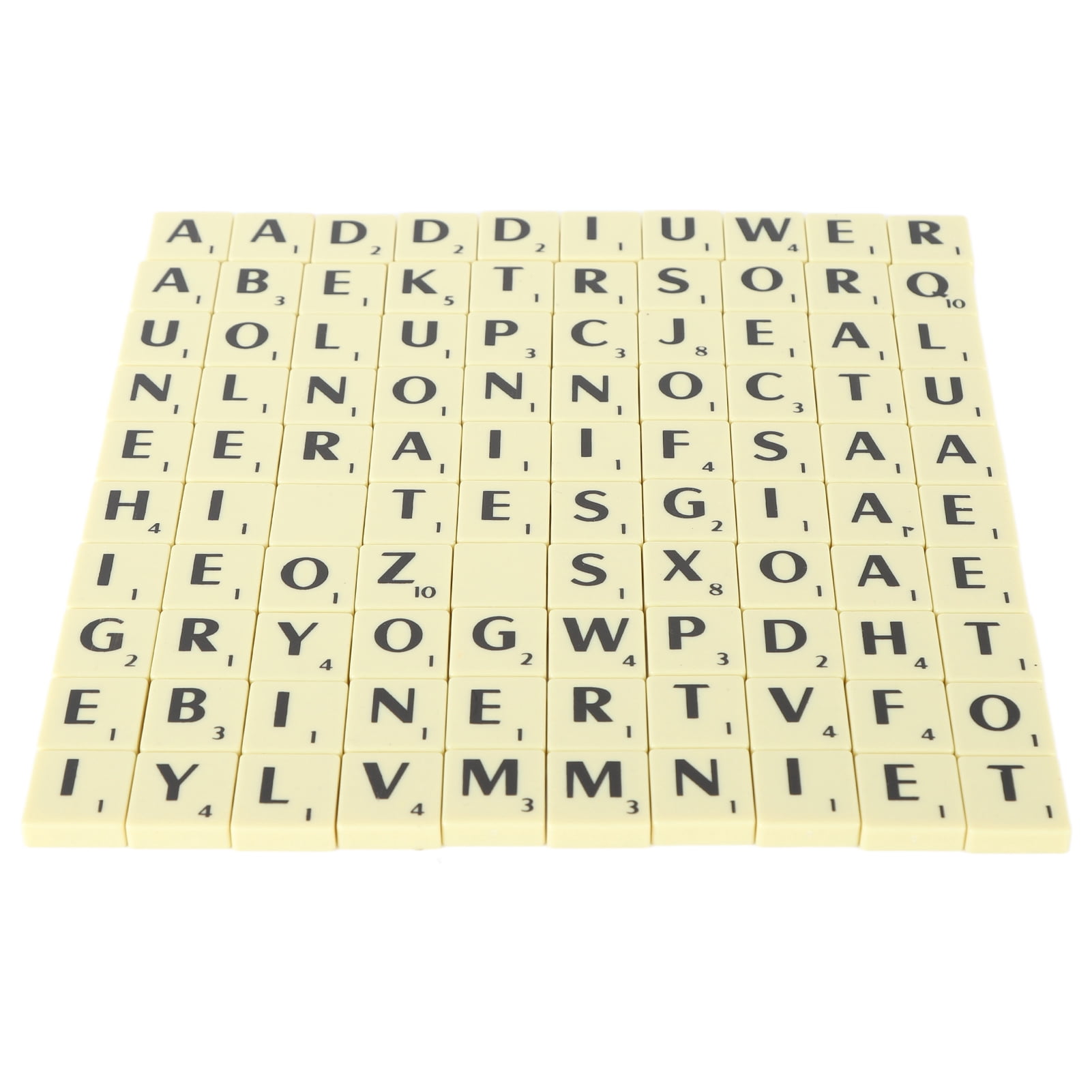 Lot De 100 Lettres De Scrabble En Plastique - Pièces Alphabet Pour Bricolage, Jeux Et Décoration