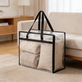 thumbnail image 6 of Transparent Clothing Storage Bag 90L, Packing Bags for Moving with Easy-Glide Zipper & Handles, Bolsas Para Guardar Ropa for Blankets Sweaters, 6 of 7