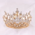 thumbnail image 1 of Zhuge Tiara de boda para novia, diadema de princesa, corona de novia, joyería para el cabello con diamantes de imitación de cristal, decoración para novia, cumpleaños, graduación, boda (amarillo), 1 of 4