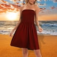 thumbnail image 1 of Vestido Vestido sexy sin tirantes Vestido con top de tubo sin espalda Club de fiesta de color sólido (Rojo XXL) Ygjytge Rojo T XXL para Mujer, 1 of 8