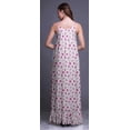 thumbnail image 2 of Bimba Robe de Nuit Imprimée à Pois et Papillons Rose Fuchsia pour Femmes Longue à Bretelles Spaghetti Maxi Robe de Sommeil Robe Medium, 2 of 5