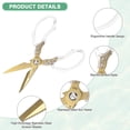 thumbnail image 2 of Uxcell Kitchen Scissors, 9" Multi-Purpose Stainless Steel Heavy Kitchen Shears for Food Lotus ABS Transparent Handle [Gold Tone], 2 of 7