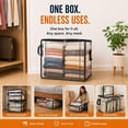 thumbnail image 4 of Large Heavy-Duty Thick Plastic Clear Storage Bag for Clothes, Moving & Storage, Thick Clear Storage Bags, Stackable Foldable Bins Totes Bags, With Reinforced Handles & Zipper (2PC), 4 of 8