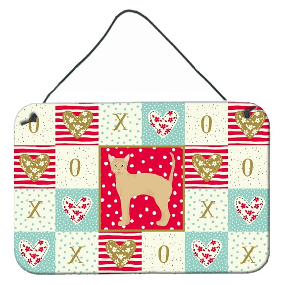 Carolines Treasures CK5621DS812 German Rex 2 Cat Love Wall or Door Hanging Prints 8x12 multicolor