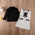 thumbnail image 3 of Douhoow Autumn Little Girl Clothes Set Turtleneck Top+Plaid Dress Formal Outfit, 3 of 9