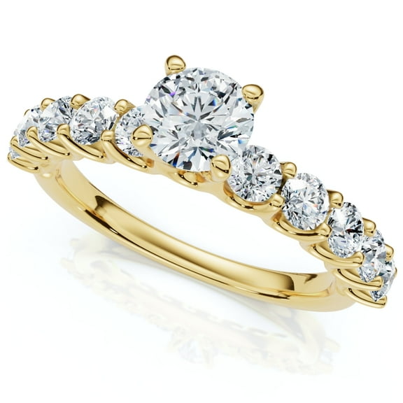Pompeii 1 Ct Diamond Engagement Ring in 14k White, Yellow, or Rose Gold (H/I,I1-I2)
