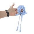 thumbnail image 2 of Unique Bargains 1 Pc Scrunchie Fashion Striped Bow Ribbon Hair Elastics Light Blue, 2 of 5