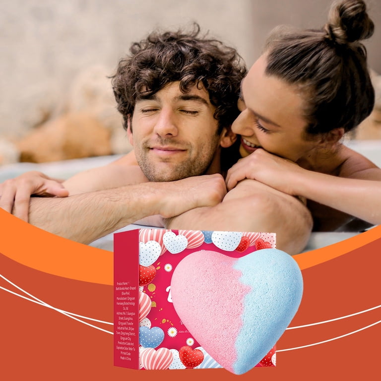 HHBEAUTY Valentine's Day Heart Shaped Bath Bomb Deeping Clean Body