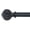 Black, variant on MERIVILLE 3/4-Inch Diameter Adjustable Single Curtain Rod Set with Castani Finials, 48-84 Inches, Black
