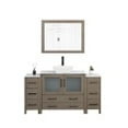 thumbnail image 5 of Vanity Art 60" Single Sink Freestanding Bathroom Vanity Set with Engineered Marble Top and Mirror, 5 of 9