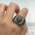thumbnail image 5 of MayiaHey Lion Cross Ring, Cross Sword Lion Ring for Men, Norse Viking Lion Head Ring Roaring Lion Jewelry, Celtic Lion Square Ring Hip Hop Lion Biker Ring Punk Silver Lion Animal Ring, 5 of 5