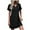 Black, variant on Efsteb Dresses for Women 2025 V-Neck Loose Dress Short Sleeve Casual Sundresses Comfy Fashion Classic Solid Color Loose Sundresses for Women (Navy,S)