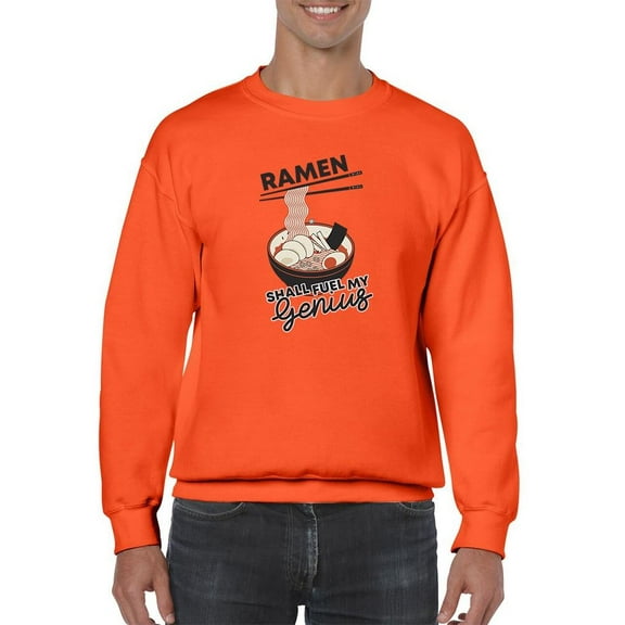 Ramen Fuel My Genius Art Sweatshirt Men -Smartprints Designs, Male 5X-Large