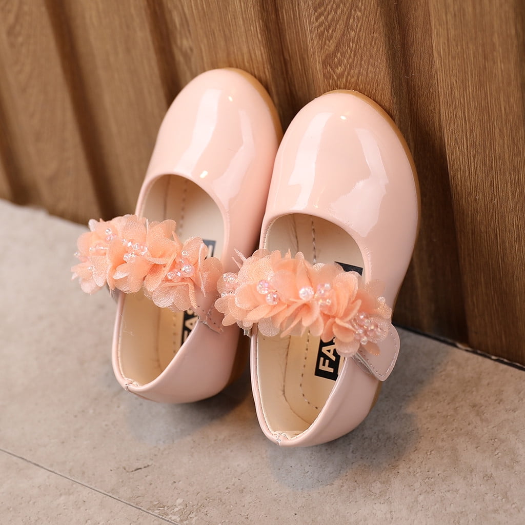 jovati Princess Shoes for Girls Kids Girls Summer Soft Soled Flower Solid Casual Sandals Princess Shoes