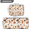 thumbnail image 2 of SKYSONIC Autumn Pumpkin Candy Kitchen Rugs 2 Pieces, Flower Bouquet Leaves Floor Mat Room Area Rug Washable Carpet Perfect for Living Room Bedroom Entryway, 2 of 7