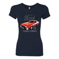 thumbnail image 2 of Ford '76 Gran Torino Vintage Car Cars and Trucks Womens Slim Fit Junior Tee, Navy, Small, 2 of 3