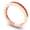 thumbnail image 2 of 0.84 ct Brilliant Princess Cut Simulated Red Diamond 14k Rose Gold Stackable Band SZ 9, 2 of 6