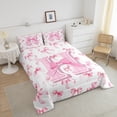 thumbnail image 5 of Manfei Initial Monogrammed 2pcs Twin Comforter Set,Bowknot,Super Cozy Alphabet Bedding, 5 of 8