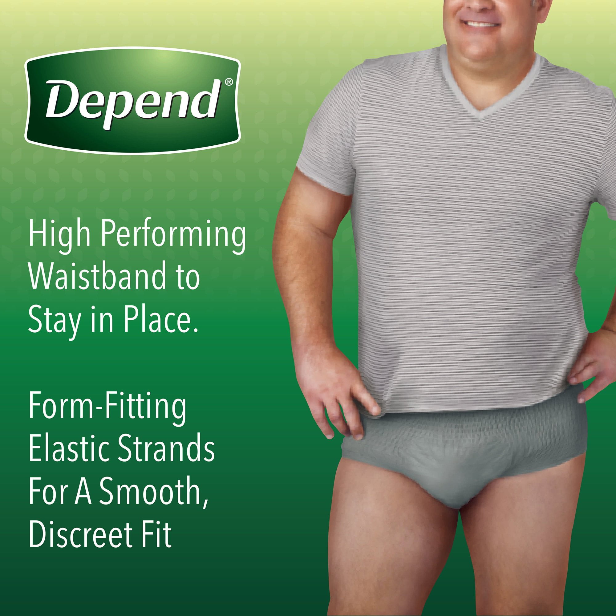 Depend Fit-Flex Adult Incontinence Underwear for Men, XXL Size, Grey, 44 Count (2 Packs of 22)
