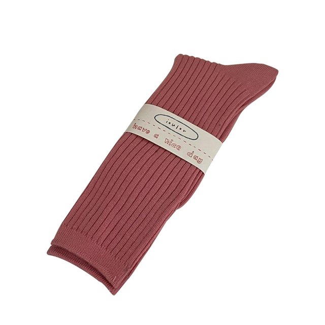 1 Pair Ribbed Mid-tube Thick Warm Ladies Socks Winter Simple Casual Solid Color Sports Socks