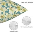 thumbnail image 3 of Yiaed Lilies Flowers Print Pillow Covers Super Soft Decorative Square Throw Pillow Covers Case Cushion Covers for Sofa Couch Bedroom Car Decor（No pillow core）-12"x12", 3 of 7