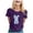 1-Purple, variant on Alun Easter T Shirts for Women Cute Bunny Short Sleeve Tshirt Floral Rabbit Easter Festival Outfit Spring and Summer Soft Comfort Holiday Graphic Tee Tops 2-White XL
