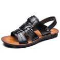 thumbnail image 4 of DPTALR Men's Breathable Leather Beach Sandals Shoes Slides Outdoor Slippers, 4 of 8