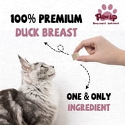 PAWUP Freeze Dried Duck Treats for Dog and Cat, Raw Single Ingredient Duck Breast, Grain Free, High Protein Snacks for Training, 4.6oz
